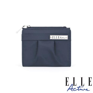 【ELLE Active】知性優雅系列-短夾-藍灰色