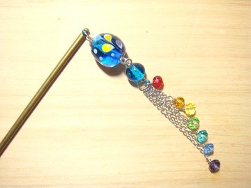 柚子林琉璃  - 捨不得遺忘 (髮簪款) 彩虹