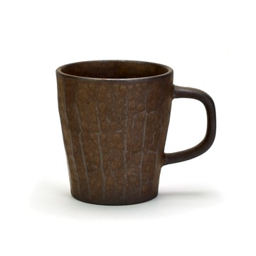 大地脈動系列 | 老岩泥刻痕杯_烏金黑(工藝款)10oz