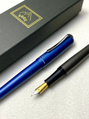 3952老山羊-BON1 藍砂/鐵砂 雙色鋼尖鋼筆