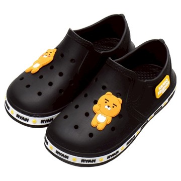 KAKAO FRIENDS 兒童飾帶室內拖鞋  萊恩黑  21cm