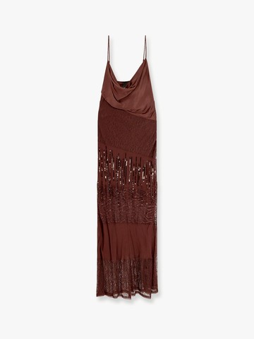 Ibis satin and lace long dress - PINKO - gender_Woman