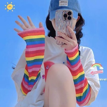 臺灣發貨>【冰感防曬袖】網紅耐髒冰袖寬鬆防曬遮陽手袖女款冰涼夏天開車騎HPK