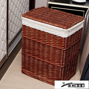 精選好品~洗衣籃收納筐臟衣籃藤編臟衣服收納筐臟衣簍淳佳家居玩具收納筐柳編籃子 雙11全館免運