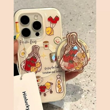 購物袋番茄檸檬搖搖樂磁吸支架蘋果17手機殼15pro/13iPhone16爆款14