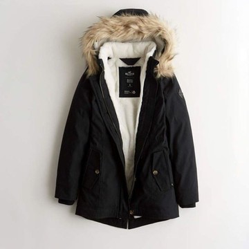 Hollister HCO 女 連帽外套 黑色 2056