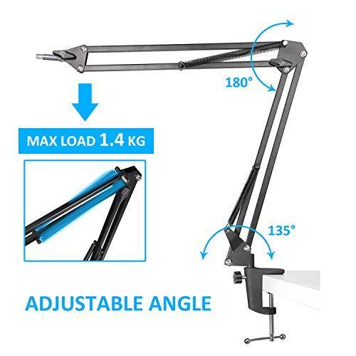 Professional Mic Boom Arm Stand Suspension Scissor Boom Stand Compatible