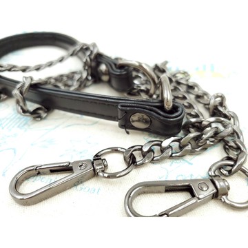 {布布村}120cm皮革鍊條側揹帶 包包肩帶