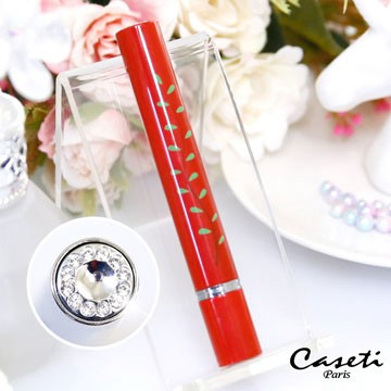 【Caseti】 紅底樹葉 旅行香水瓶 香水攜帶瓶 香水分裝瓶 容量3.1ml
