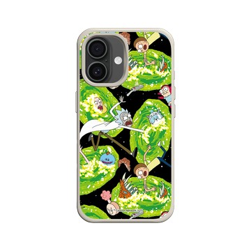 iPhone 16 SolidX 貝殼灰 - 瑞克和莫蒂 Rick and Morty - 太空傳送門