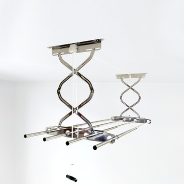 hardwell 不鏽鋼滑動式陽台天花板曬衣架  銀色系  200 x 50 x 70cm