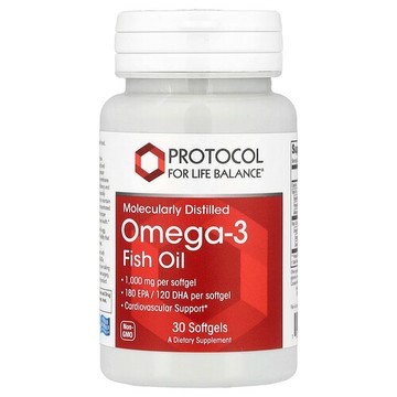 Protocol for Life Balance, Omega-3，1000 毫克，30 粒軟膠囊