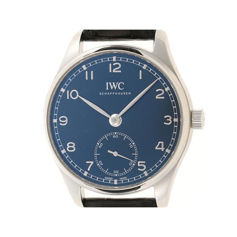 IWC ポルトギーゼ40 ブルー文字盤 ステンレススチール 革ベルト 自動 ...