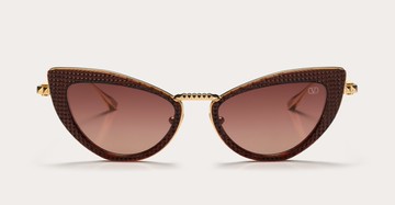 Valentino Eyewear Viii - White Gold / Crystal Burgundy Sunglasses