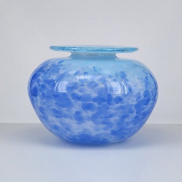 藍色小聚寶瓶 手作玻璃 純手工吹製