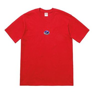 Supreme FW18 Bottle Cap Tee Red Chest Logo Short Sleeve Unisex