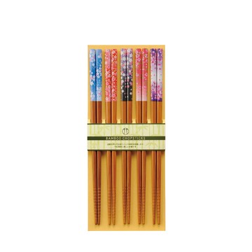 KAWAI 日本製 天然竹筷-煙竹款(共5雙)