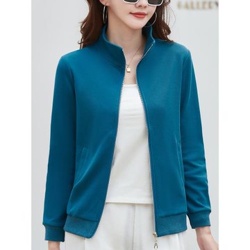 衛衣外套女品牌春秋2025新款爆款立領拉鏈開衫薄寬松運動休閑上衣