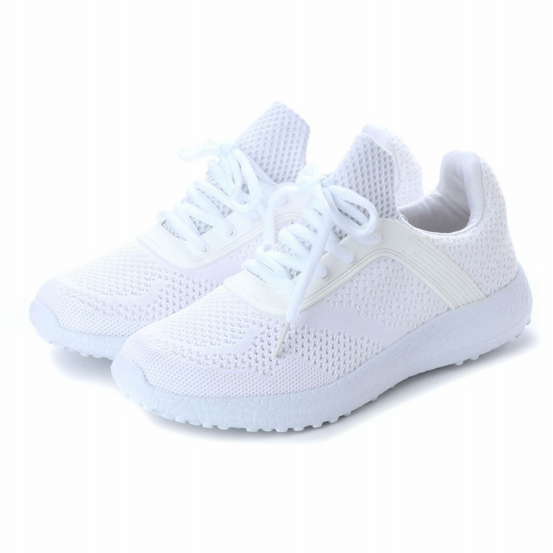 スクランブル Scramble シンプルメッシュスニーカー 軽量 スポーティ ホワイト 通販 Lineポイント最大1 0 Get Lineショッピング