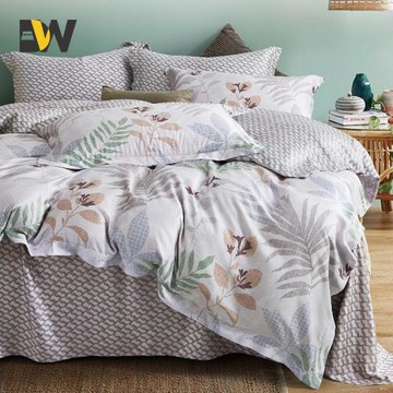 夢之語 100%頂級純天絲兩用被床包組 (雨霖花草) 雙人/加大 均一價 TENCEL