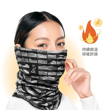 【穀物纖維百岳保暖頭巾-百岳黑】