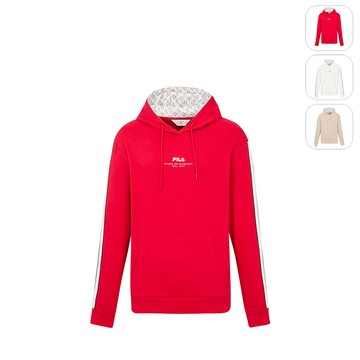 【FILA】男性 連帽長袖T恤-紅色 1TEY-5703-RD