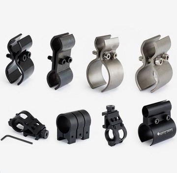 雙卡夾卡扣鏡橋鋁合金八字兩片夾夾全套一體固定煤氣管固定雙管夾