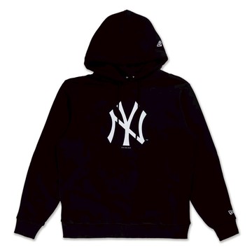 NEW ERA 男女 長袖連帽上衣 ESSENTIAL 紐約洋基 黑 NE13527296