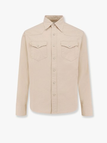 Washed denim distressed western shirt - TONYWACK - gender_Man