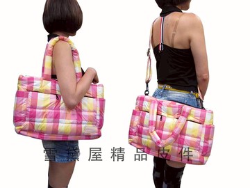 限時 滿3千賺10%點數↘ | ~雪黛屋~18NINO81 媽媽包購物袋托特手提肩背斜側背防水泡棉布可放A4資料夾附長背帶多配件固定分類NI960-S4