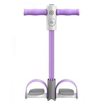 MICHAEL FITNESS 麥克健身 語音計數腳蹬拉力器 NBR泡棉 環保TPE材質 運動健身輔助  紫色  1個  (55 + 11.5) x 27cm