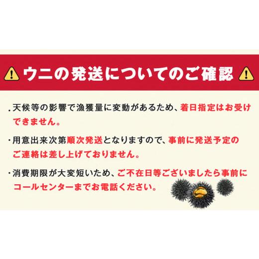 ふるさと納税 北海道 利尻富士町  利尻島産 塩水生うに エゾバフンウニ3パック 8月発送分