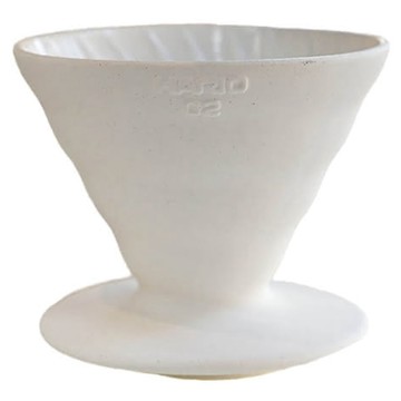 HARIO 好璃奧 V60 老岩泥02濾杯  1~4杯  1個  象牙白 400g