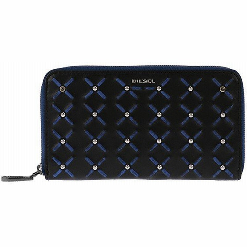 長財布 レディース ディーゼル Diesel レディース 長財布 X Pr697 H6057 ブラック ブルー ブラック レザー 通販 Lineポイント最大0 5 Get Lineショッピング