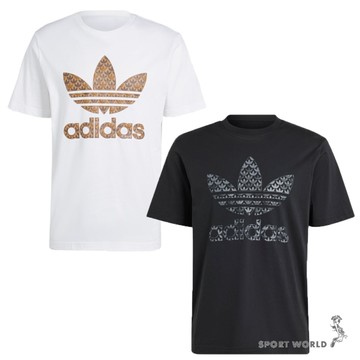 Adidas 短袖上衣 男裝 三葉草 純棉 白/黑【運動世界】IS2932/IS0176