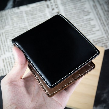 【Mister】客製商品－八卡/相片短夾．日本新禧馬臀皮 刻字