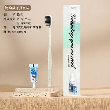 🚛臺灣出貨💨一次性民宿牙刷牙膏套裝專用酒店軟毛牙具待客洗漱賓館用品二合一