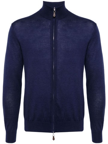N.Peal - Hyde FG zip-up cardigan - men - Cashmere/Silk - M - Blue