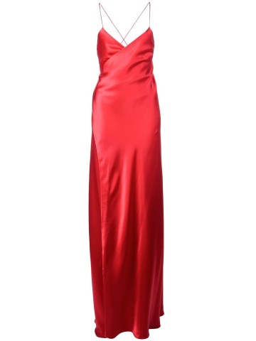 Michelle mason strappy sales wrap gown