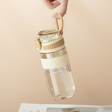 【TKK】美國進口Tritan克洛伊系列 手提式運動水壺550ML-珍珠白