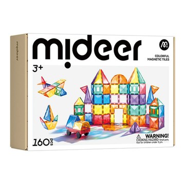 mideer 彌鹿彩窗 光影藝術磁力片 160pcs  混和顏色  1套