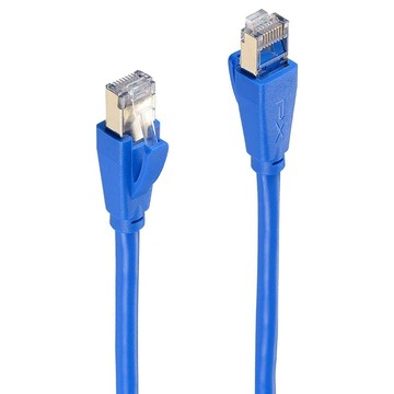 PX 大通 Cat6A 網路線 26AWG 多股式絞線 10Gbps 600MHz S/FTP編織+鋁箔 多重遮蔽 RJ45  5m  藍色  1條