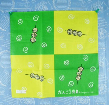 【震撼精品百貨】丸子三兄弟_だんご三兄弟-手帕-小串黃綠*80720