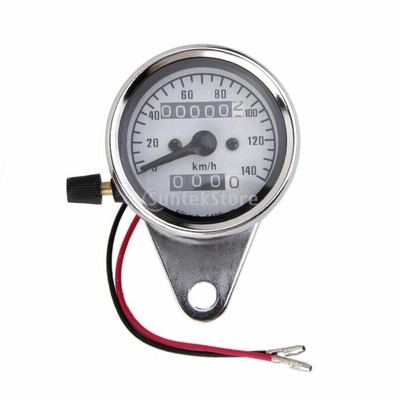 汎用 オートバイ デュアルオドメーター スピードメーター 走行距離計 12V 取り付け簡単