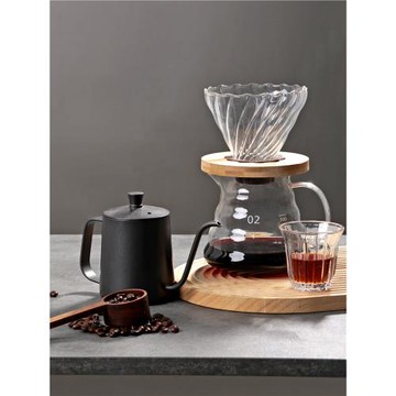 GUOKAVO 手沖咖啡壺套裝 玻璃咖啡過濾杯 云朵壺 沖泡壺咖啡器具