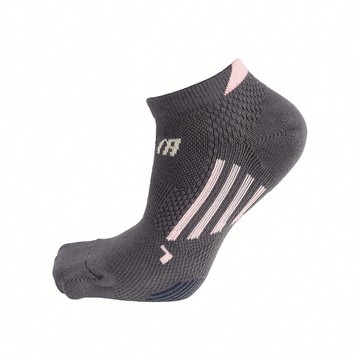 FootSpa加強透氣足弓機能船襪-條紋 - M霧岩灰