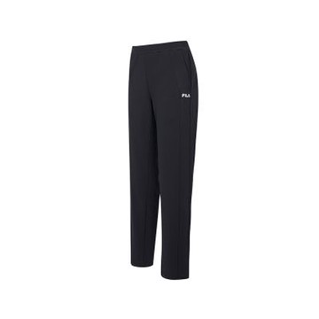 FILA官方直營 女抗UV吸濕排汗針織長褲-黑色 5PNZ-5321-BK