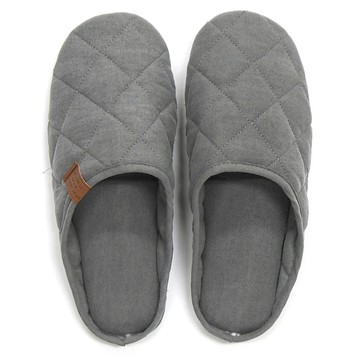 Bo Well 男款棉質絎縫室內拖鞋  300mm  深灰色  1雙