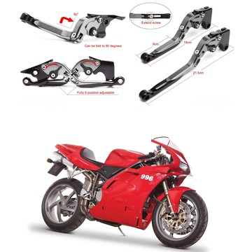 老虎摩托 DUCATI 杜卡迪 996 998 B/R/S 1999~2003年車款 六段調整三截式省力煞車離合器拉桿