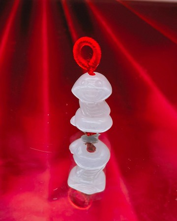 十二生肖系列 - (蛇)翡翠吊墜配手編手繩